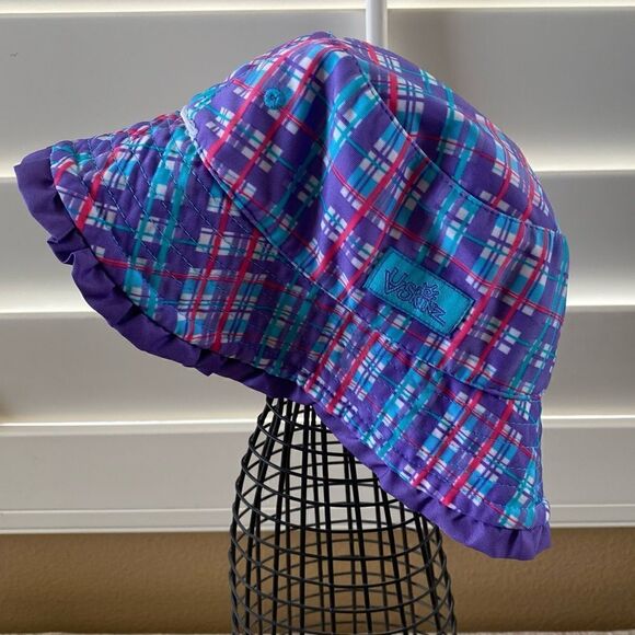 UV Skinz Reversible Girls Sun Bucket Hat SPF 50 Purple, Blue, Red & White. OS. - Picture 2 of 7
